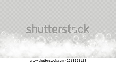 	
Foam bubbles sparkle glitter shine glow with foamy mist, sparkling stars, and shiny glow on a transparent checkered background.	
