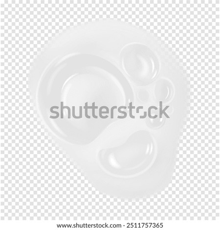 Foam bubbles spot shampoo, shower gel, or soap texture realistic
