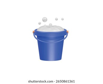 foam bucket icon 3d illustration render