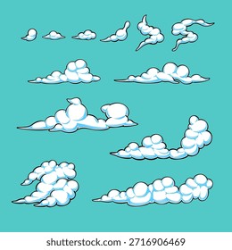 Espuma o decoración de la nube para el fondo