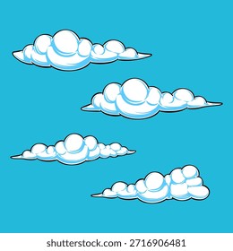 Ilustraciones de espuma o nube para decoración
