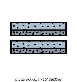 ícone de linha de cor de espuma para projetos digitais e de impressão. Materiais de construção. Ícones mínimos de limpeza para aplicativos e sites. Ícones simples modernos para UI UX e branding