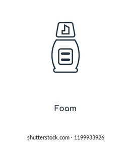 Foam concept line icon. Linear Foam concept outline symbol design. This simple element illustration can be used for web and mobile UI/UX.