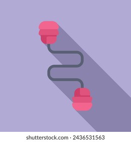 Icono de protección de cubierta de espuma vector plano. Ruido sonoro del equipo. Cubierta de goma