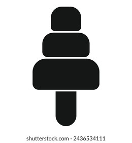 Icono de protección de cubierta de espuma vector simple. Ruido sonoro del equipo. Cubierta de goma