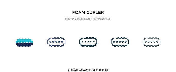 foam curler icon in different style vector illustration. two colored and black foam curler vector icons designed in filled, outline, line and stroke style can be used for web, mobile, ui
