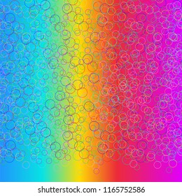 Foam effect, foam party background, wallpaper. Rainbow joyful template banner for party. Vector illustration, image background.