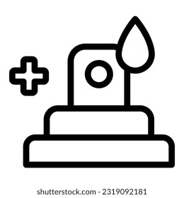 Vector de contorno del icono de caída de la cara de espuma. Lata. Cuidado cosmético