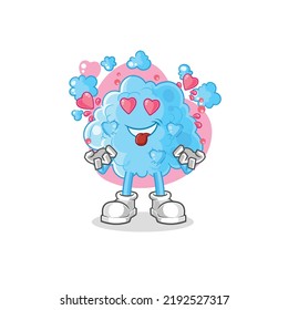 the foam fallin love vector. cartoon character