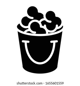 Vektorillustration-Icon-Design mit vergüteten Eimern, Seifenblase mit gefüllter Plastiktüte Glasübersicht, Wäscherei- und Haushaltsgeräte auf weißem Hintergrund