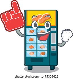 Foam finger bakery vending machine cartoon