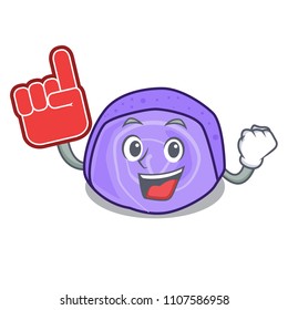 Foam finger blueberry roll cake mascot cartoon