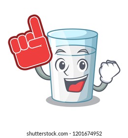Foam finger cartoon sweet milk glass for breakfast