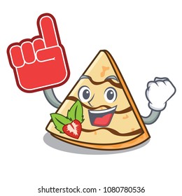 Foam finger crepe mascot cartoon style