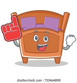 Foam finger cute bed character cartoon