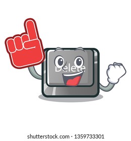 Foam finger delete button toys in shape cartoon