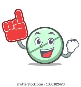 Foam Finger Drug Tablet Mascot Cartoon