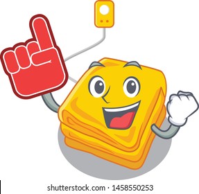 Foam finger electric blankets put in cartoon bed