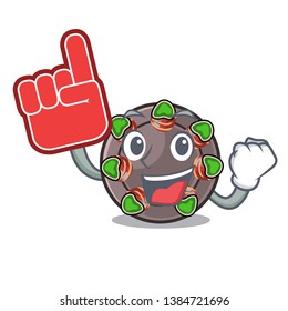 Foam finger escargot in the a cartoon shape