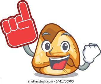 Foam finger fusi istriani in the cartoon shape
