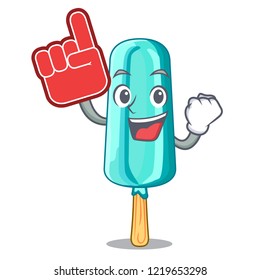 Foam finger ice cream shaped stick on mascot