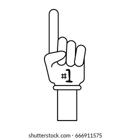 foam finger icon image 