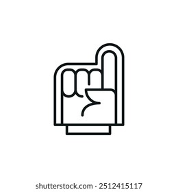 Foam Finger icon. Simple foam finger icon for social media, app, and web design. Vector illustration