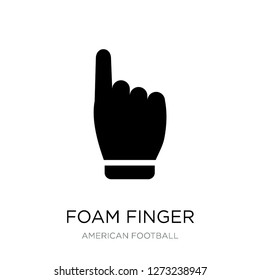 foam finger icon vector on white background, foam finger trendy filled icons from American football collection, foam finger simple element illustration