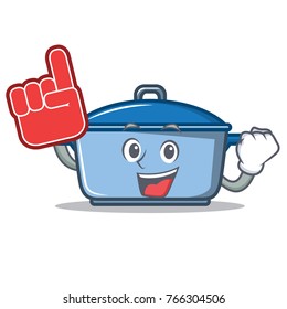 Foam finger kitchen character cartoon style