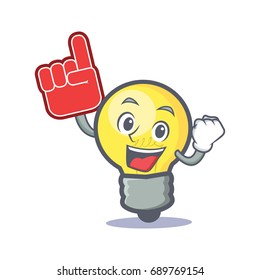 Foam finger light bulb character cartoon