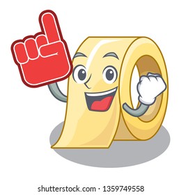 Foam finger masking tape in a cartoon box