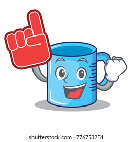 Foam finger measuring cup character cartoon