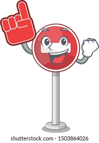 Foam finger miniature no entry on mascot table