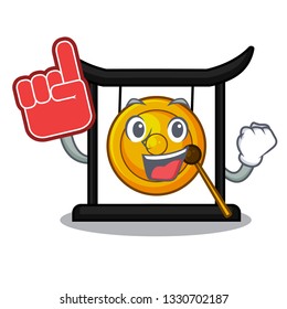 Foam finger minuatur golden gong in cartoon shape