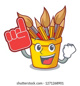 Foam finger pot pencil in shape cartoon funny