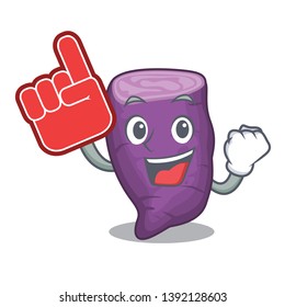 Foam Finger Purple Sweet Potato In Cartoon Fridge