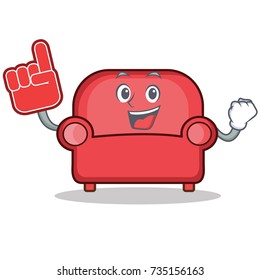 Foam finger red sofa character cartoon