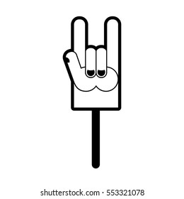Foam Finger Rock Hand sign. Music fan accessory
