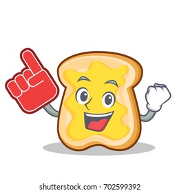 Foam finger slice bread cartoon character