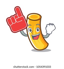Foam finger tortiglioni pasta mascot cartoon