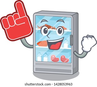 Foam finger toy refrigerator in on cartoon shape
