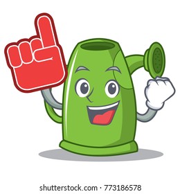Foam finger watering can character cartoon