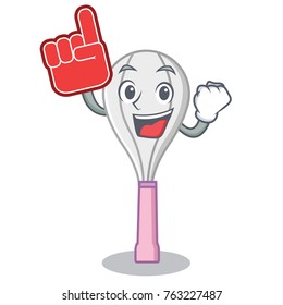 Foam finger whisk character cartoon style