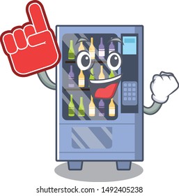 Foam finger wine vending machine mascot shaped character