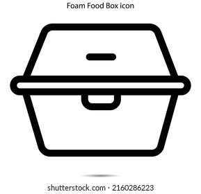 Foam Food Box icon vector illustration graphic on background