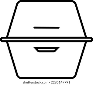 Foam Food Box icon vector illustration graphic on background