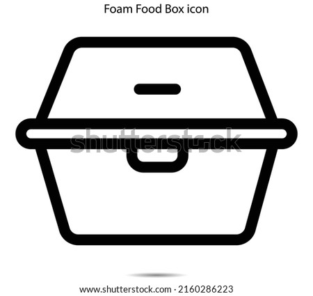 Foam Food Box icon vector illustration graphic on background