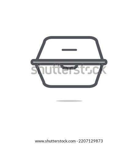 Foam Food Box icon vector illustration graphic on background