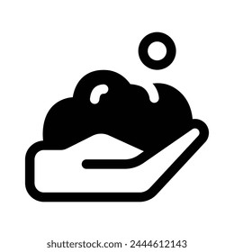 Espuma Glyph Icon - Icono único, Vector
