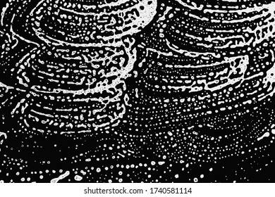 Grunge de espuma. Textura de champú de burbuja blanca abstracta sobre negro. el agua se consume. Fondo limpio del jabón del baño líquido. Concepto de limpieza de casas.